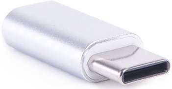 

Адаптер Atom USB Type-C - MicroUSB (серебристый)