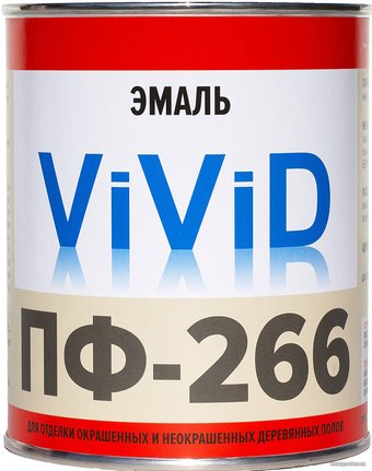 Эмаль ViViD ПФ-266 1 кг (красно-коричневый)