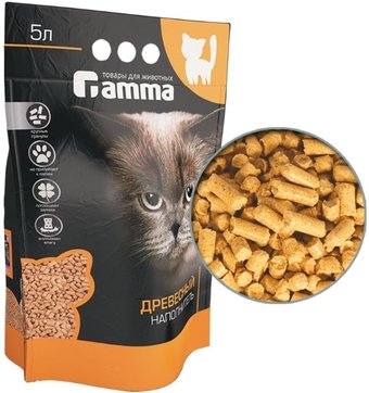 Наполнитель для туалета Gamma крупные гранулы 5 л