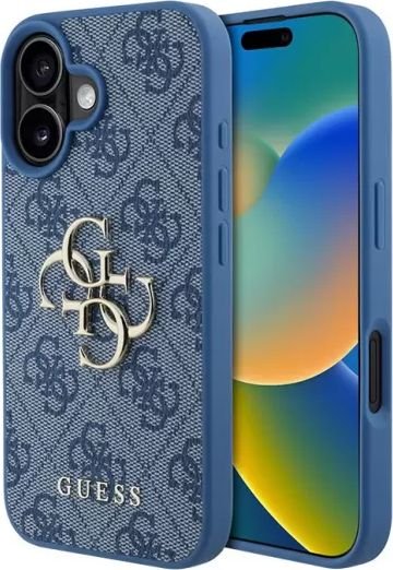 

Чехол для телефона Guess PU 4G Big metal logo для iPhone 16 GUHCP16S4GMGBL