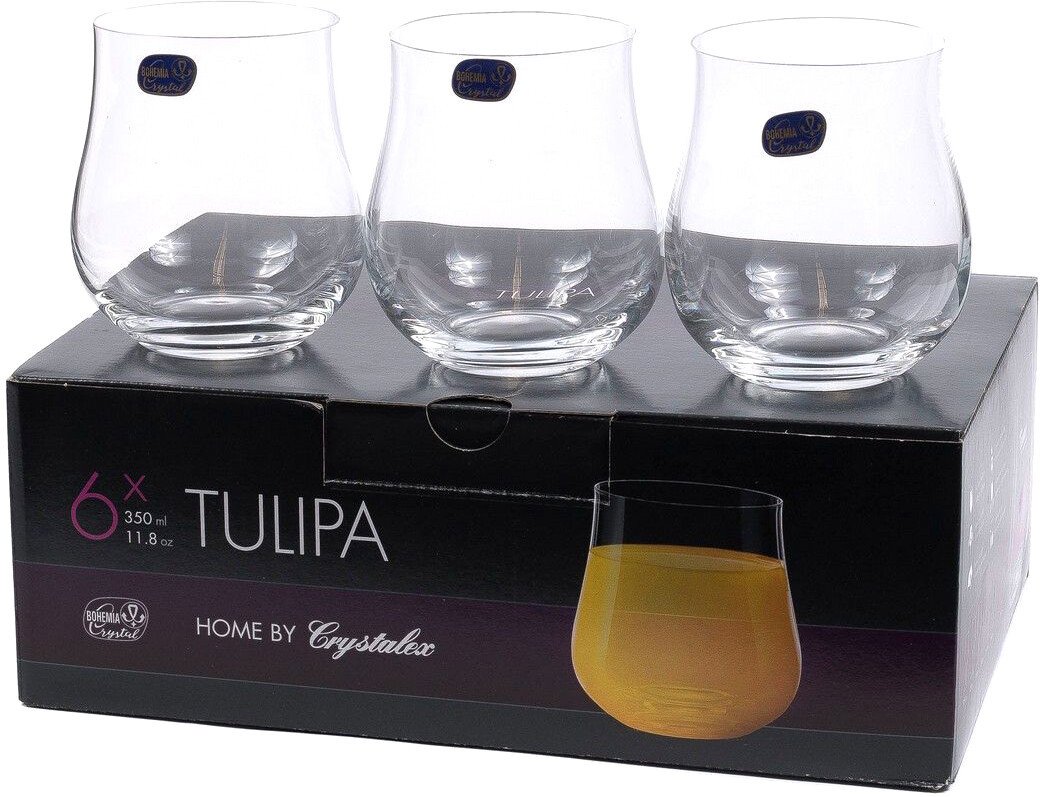 

Набор стаканов для воды и напитков Bohemia Crystal Tulipa 25300/350