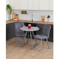 Кухонный стол Домотека Дельта К-М 75x75 (серый бетон/серый)