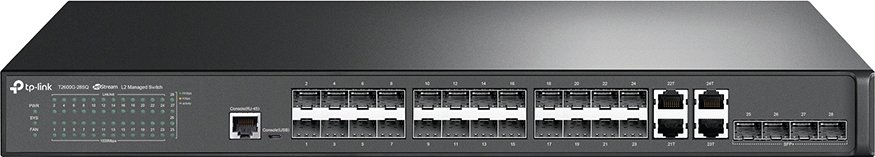

Управляемый коммутатор 2-го уровня TP-Link T2600G-28SQ