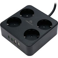 Сетевой фильтр Cablexpert PLT-4-C2U2-B-3