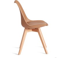 Стул TetChair Tulip дерево/пластик/экокожа mod. 73-1 (latte)