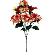 Искусственный букет KlrBy Роза и лилия с добавками СН36к