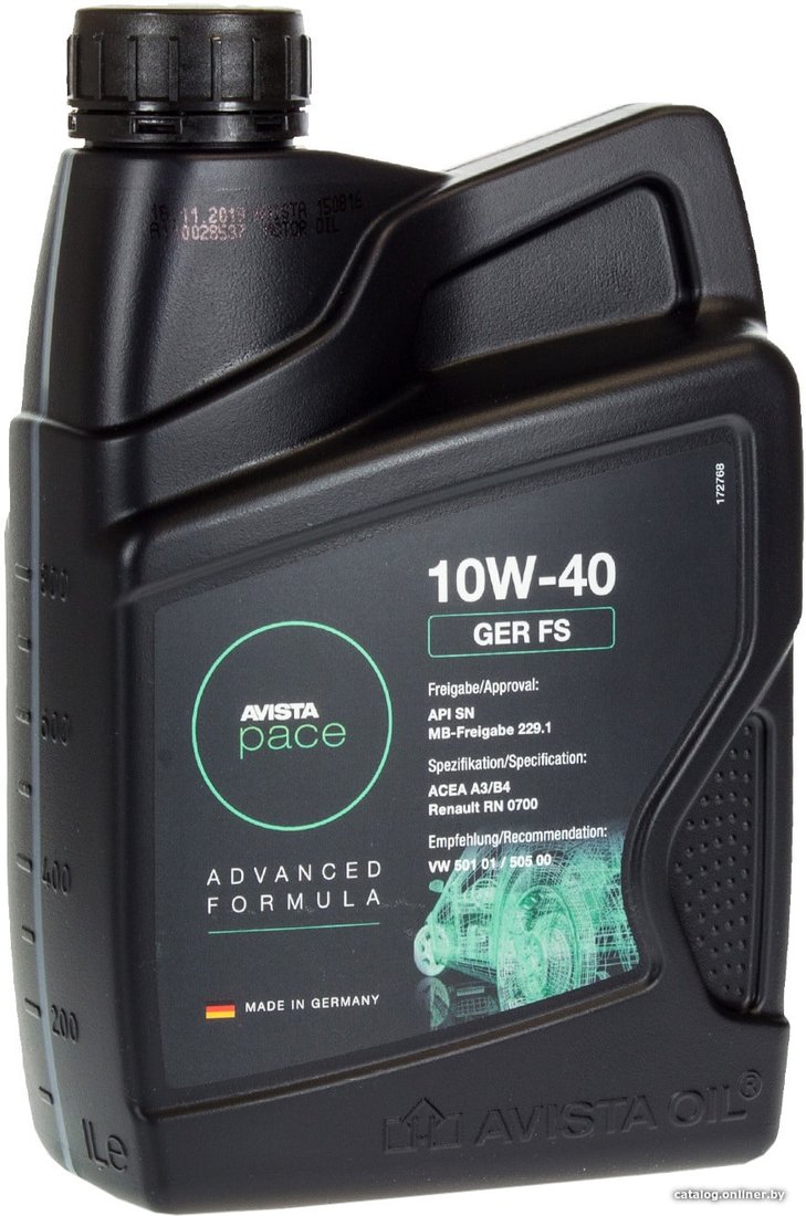 Моторное масло Avista pace GER FS 10W-40 1л