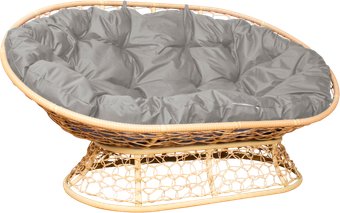 M-Group Мамасан 12850509 (бежевый ротанг/серая подушка)