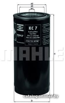 Топливный фильтр Mahle Knecht KC7