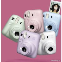 Фотоаппарат Fujifilm Instax Mini 12 (фиолетовый) + розовый чехол Sundays с ремнем