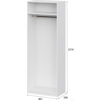 Шкаф распашной NN мебель ШК 5 800 00-00111107 (белый текстурный)