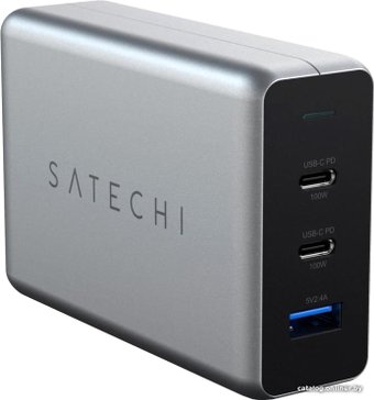 Сетевое зарядное Satechi 100W Type-C PD Compact GAN Charger ST-TC100GM-EU (европейская вилка)