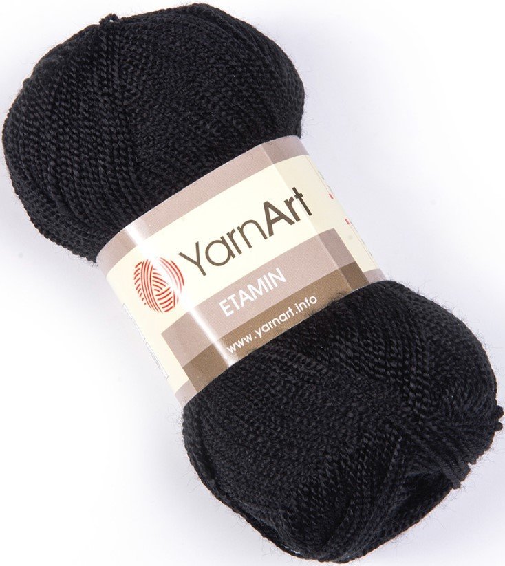 

Пряжа для вязания Yarnart Этамин 30гр 180м 422 (10шт, черный)