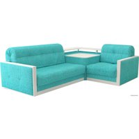 Угловой диван Савлуков-Мебель Жаклин 0378 (голубой)