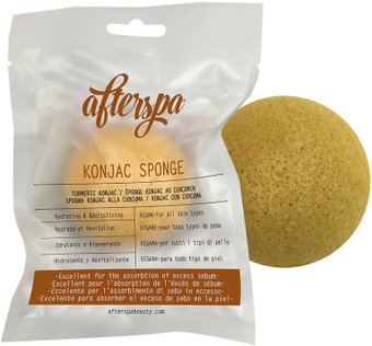Губка для лица After Spa Turmeric Konjac Sponge