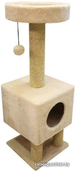 Комплекс Cat House На ножках 1.05 (сизаль бежевый)