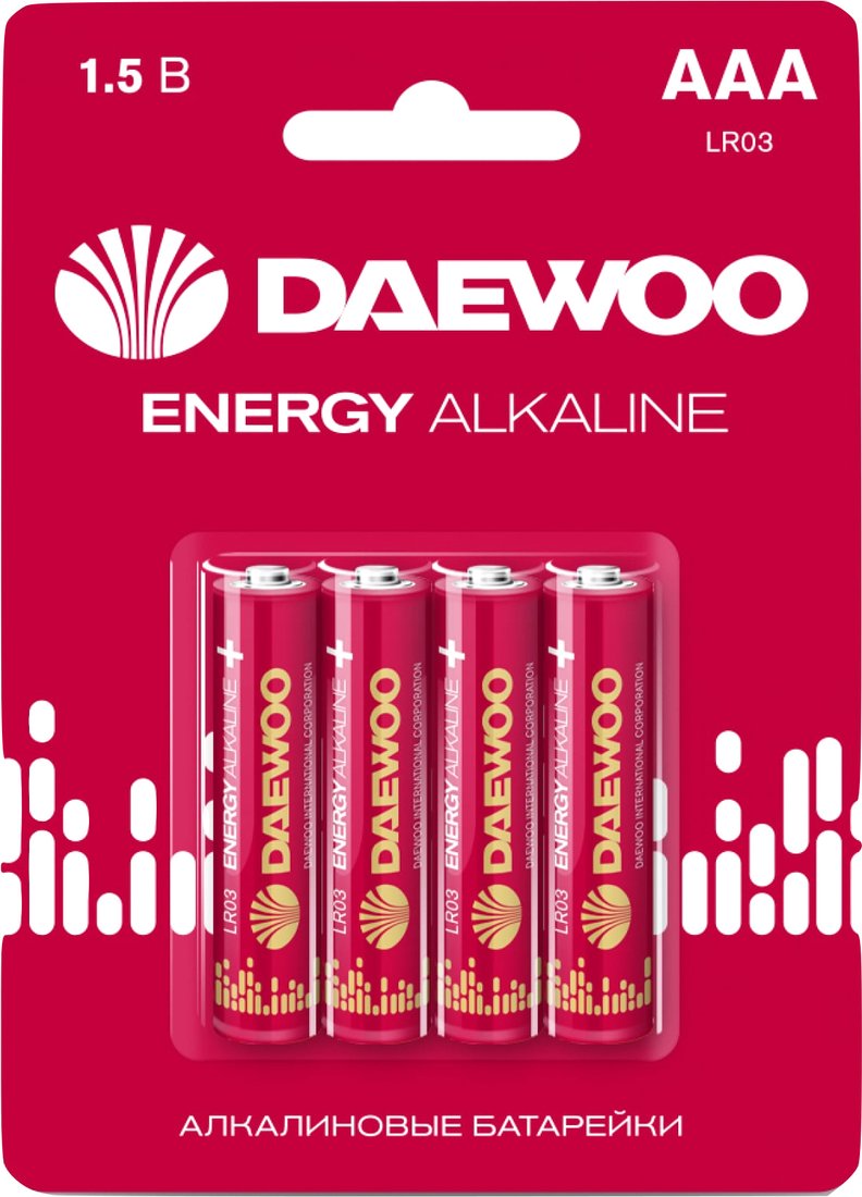

Батарейка Daewoo Energy Alkaline AAA 4 шт. 5029903