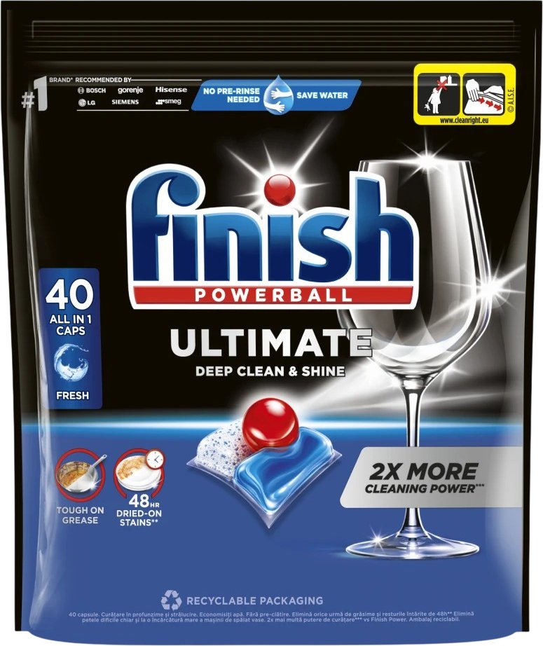 

Капсулы для посудомоечной машины Finish Powerball Ultimate All In 1 (40 шт)