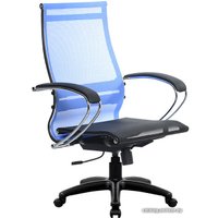Офисное кресло Metta SK-2-BK Комплект 9, Pl тр/сеч (пластиковые ролики, васильковый)