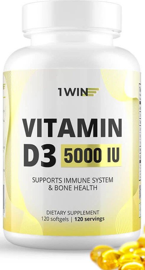

БАД 1WIN Vitamin D3 5000 ME (120 капсул)
