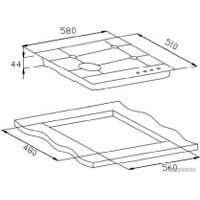 Варочная панель Weissgauff HGRG 641 BG