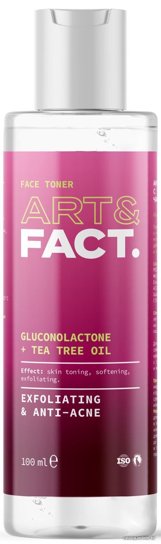 Art&Fact Тонер для лица Anti-acne toner Gluconolactone+Tea tree oil 100 мл