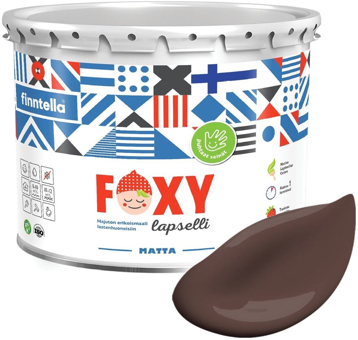 

Краска Finntella Foxy Lapselli Matte Juuri F-50-1-3-FL226 2.7 л (коричневый)