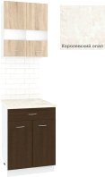 

Готовая кухня Кортекс-мебель Корнелия Экстра 60р1ш2д (дуб сонома/венге/королевский опал)