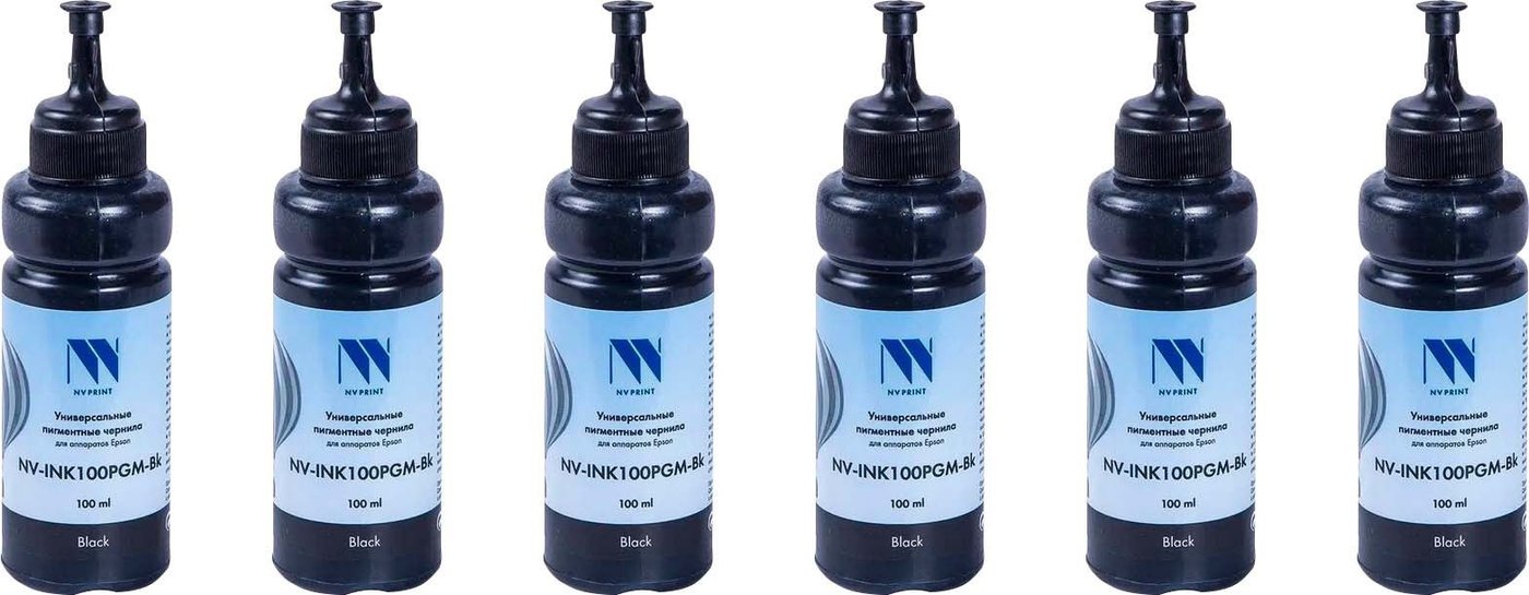 Чернила NV Print NV-INK100PGM6-Bk (черный)