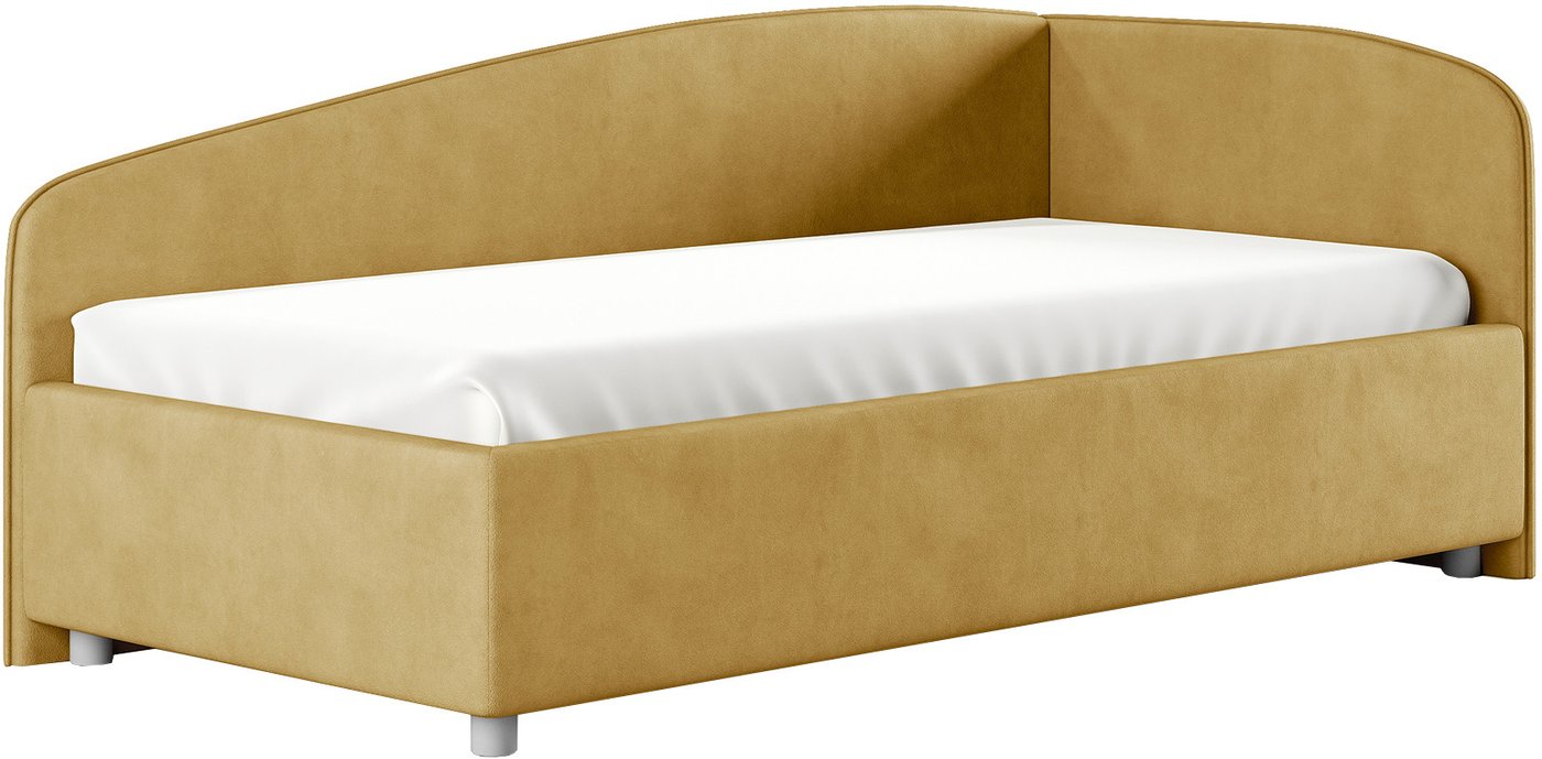 Кровать Сонум Paola R 90x200 (замша горчичный)