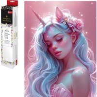 Алмазная мозаика  Феникс+ Девушка-Единоро 68620
