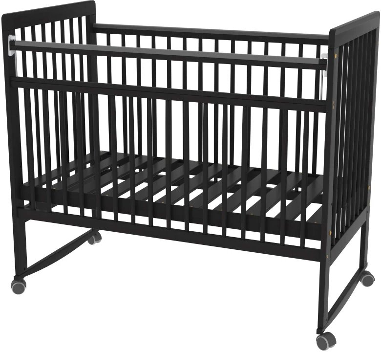 

Классическая детская кроватка Bambini 16.20.16.03 (ножки, дуги-качалки, колесики, черный)