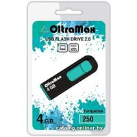 USB Flash OltraMax 250 4GB (бирюзовый) [OM-4GB-250-Turquoise]