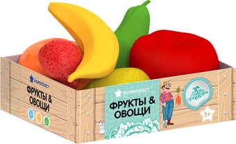 Набор игрушечных продуктов Нордпласт Фрукты в ящике 433/2