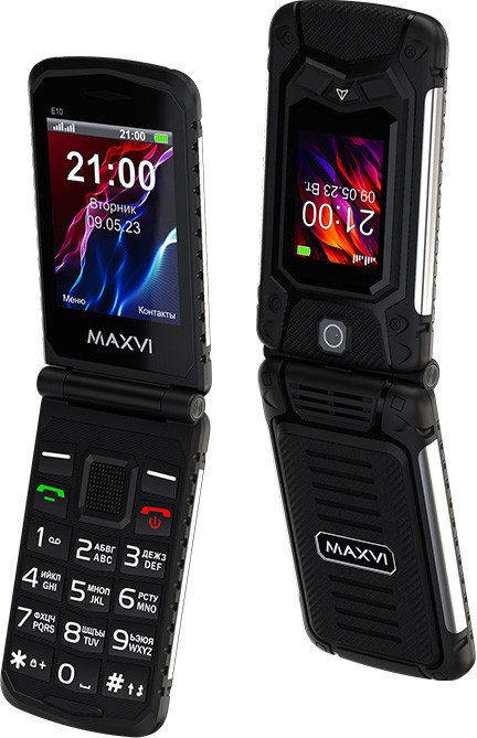 

Кнопочный телефон Maxvi E10 (черный)