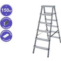 Лестница-стремянка Новая высота NV 114 двухсторонняя 2x6 ступеней