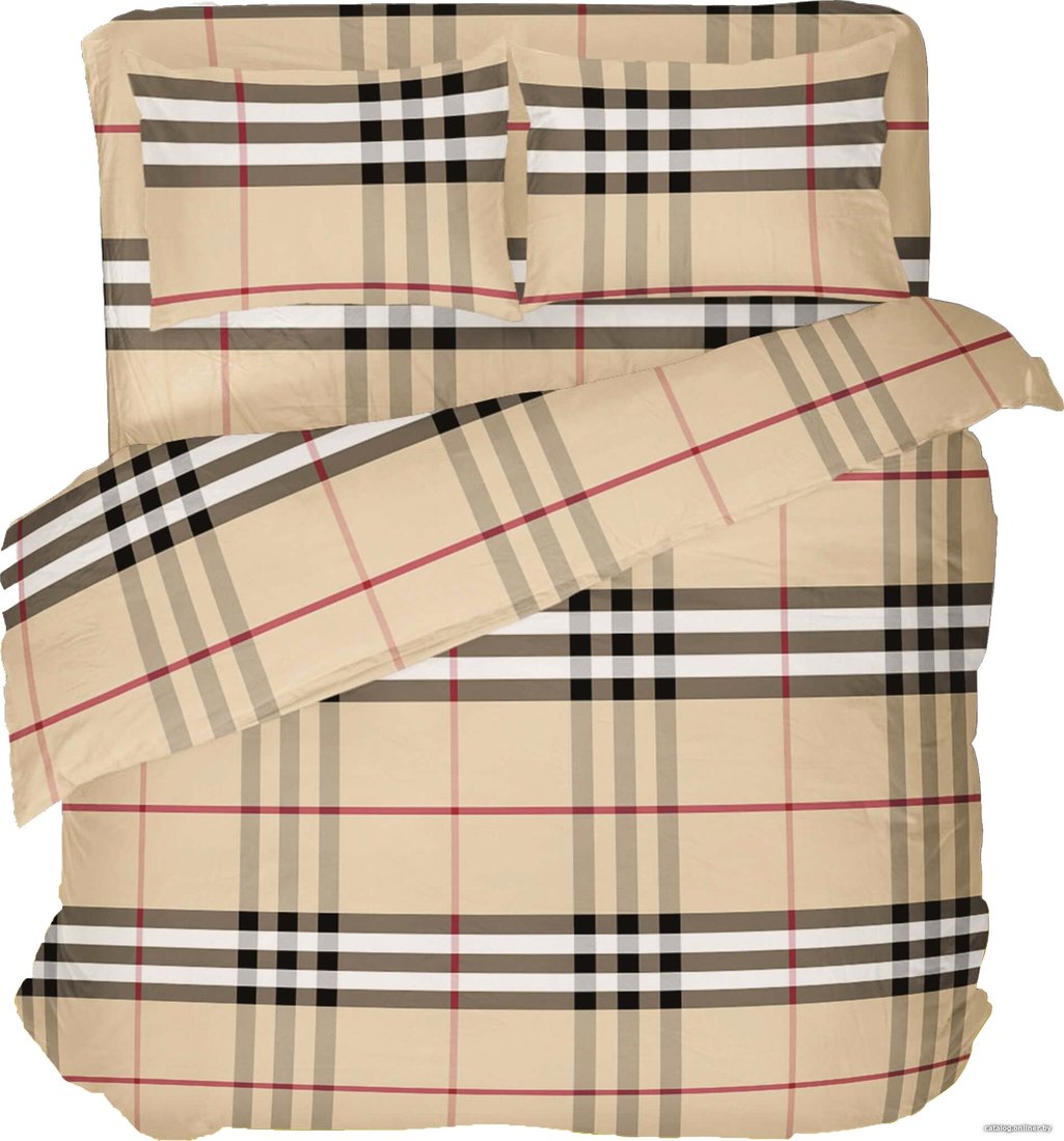 

Евро комплект постельного белья Samsara Клетка 220-12 (Burberry) 205x220