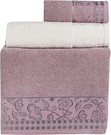 

Набор полотенец Two Dolphins Vera 11791 (3 шт, в коробке, баклажан)