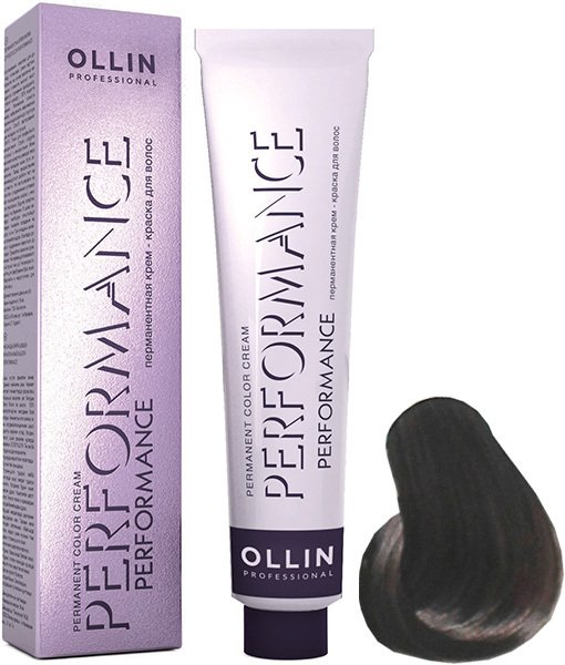 

Крем-краска для волос Ollin Professional Performance 4/1 шатен пепельный