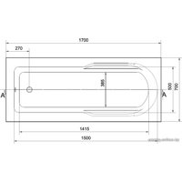 Ванна Cersanit Santana 170x70 (с каркасом)