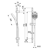 Душевой гарнитур  KFA Armatura Malaga 84135261