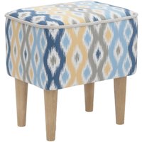 Пуф MONOFIX Одос Принт пуф (абстракция голубой/микровелюр)