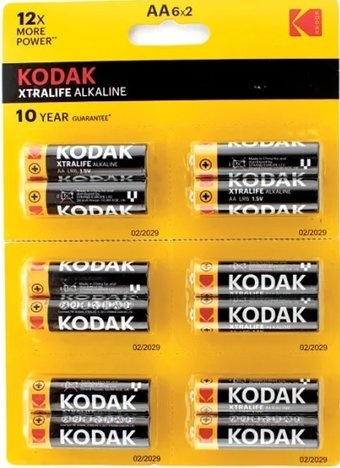 Kodak Xtralife Alkaline AA LR6 12BL Perforated (12 шт)