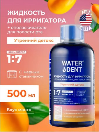 Жидкость для ирригатора Waterdent Утренний детокс 500 мл