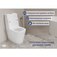 Унитаз напольный Lauter W76 P-TRAP 21122762 + гигиенический душ Infinity 21LT0103CH (горизонтальный выпуск)