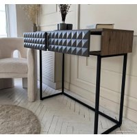 Консольный стол Shtabe Simple 7011 эко (графит/дуб веллингтон/черный)