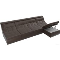 Модульный диван Лига диванов Холидей люкс 105574 (экокожа, коричневый)