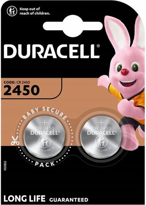 Батарейка DURACELL CR2450 Lithium 3V 2 шт.