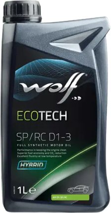 

Моторное масло Wolf EcoTech 5W-30 SP/RC D1-3 1л