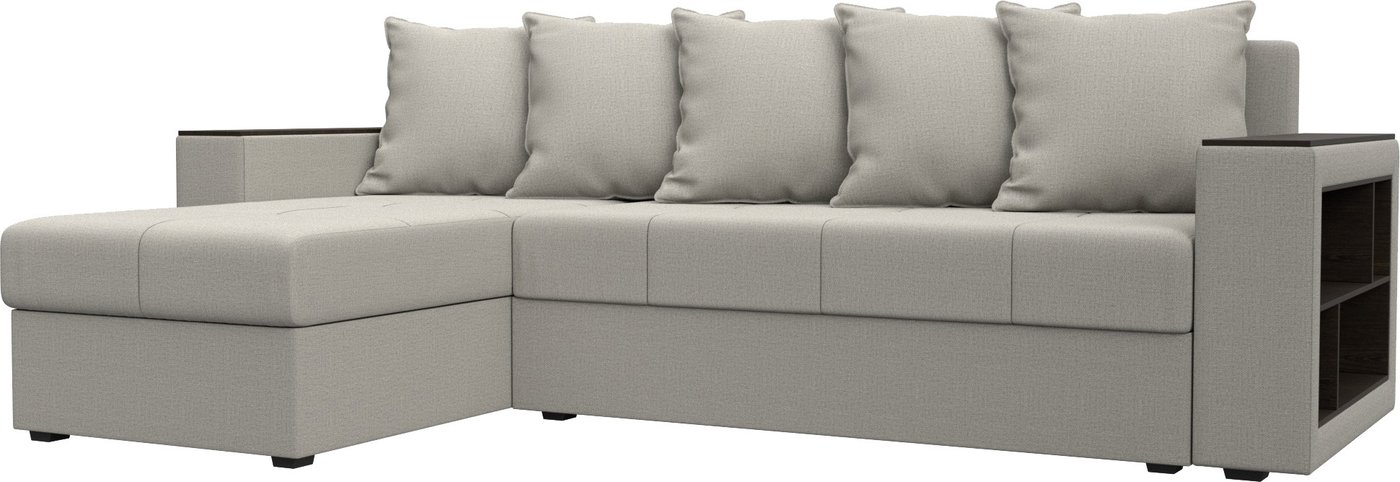 

Угловой диван Лига диванов Дубай Лайт левый 121638L (рогожка амур бежевый)